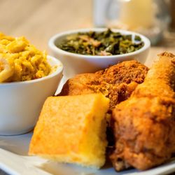 Park Vue Soul Food - Chicken Leg and Thigh served with two sides $17.