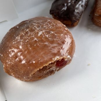Randy’s Donuts - Raspberry filled glazed donut - Coffee & Tea Near Me - San Diego, California