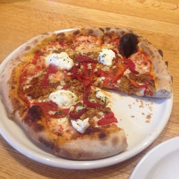 800 Degrees - 800 pizza. Spicy sausage, ricotta (my FAVORITE on pizza), roasted red peppers, lots of cheese. AH-maze-ing. - Pizza Near Me - Fort Wayne, Indiana 800 Degrees - 800 pizza. Spicy sausage, ricotta (my FAVORITE on pizza), roasted red peppers, lots of cheese. AH-maze-ing. - Pizza Near Me - Fort Wayne, Indiana