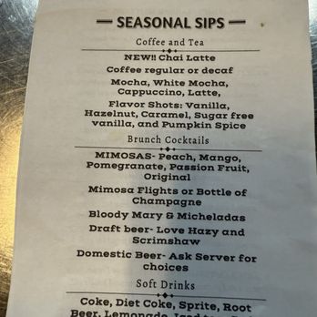 Jamie's Cafe - Seasonal beverage menu - Cafes Near Me - Elk Grove, California