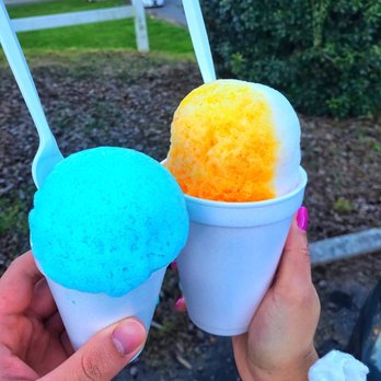 Pelican's Snoballs - Left to Right: Kiddie size - Cotton Candy Regular Size - Mango/Pina Colada - Shaved Ice Near Me - Statesville, North Carolina Pelican's Snoballs - Left to Right: Kiddie size - Cotton Candy Regular Size - Mango/Pina Colada - Shaved Ice Near Me - Statesville, North Carolina