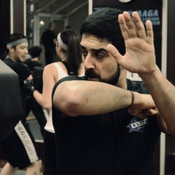 Elite Martial Arts - EMA Toronto student working one of many effective striking techniques taught at our Official Krav Maga Training Centre!