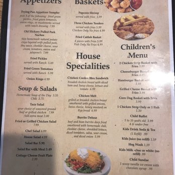 The Frying Pan - Appetizers and also a dinner menu...pretty good options - Cafes Near Me - Houston, Missouri The Frying Pan - Appetizers and also a dinner menu...pretty good options - Cafes Near Me - Houston, Missouri