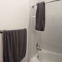 Dirty towels from last guest Dirty towels from last guest
