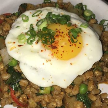 Little Donkey - Farris Farro Kimchi Fried Rice - Tapas/Small Plates Near Me - Cambridge, Massachusetts Little Donkey - Farris Farro Kimchi Fried Rice - Tapas/Small Plates Near Me - Cambridge, Massachusetts