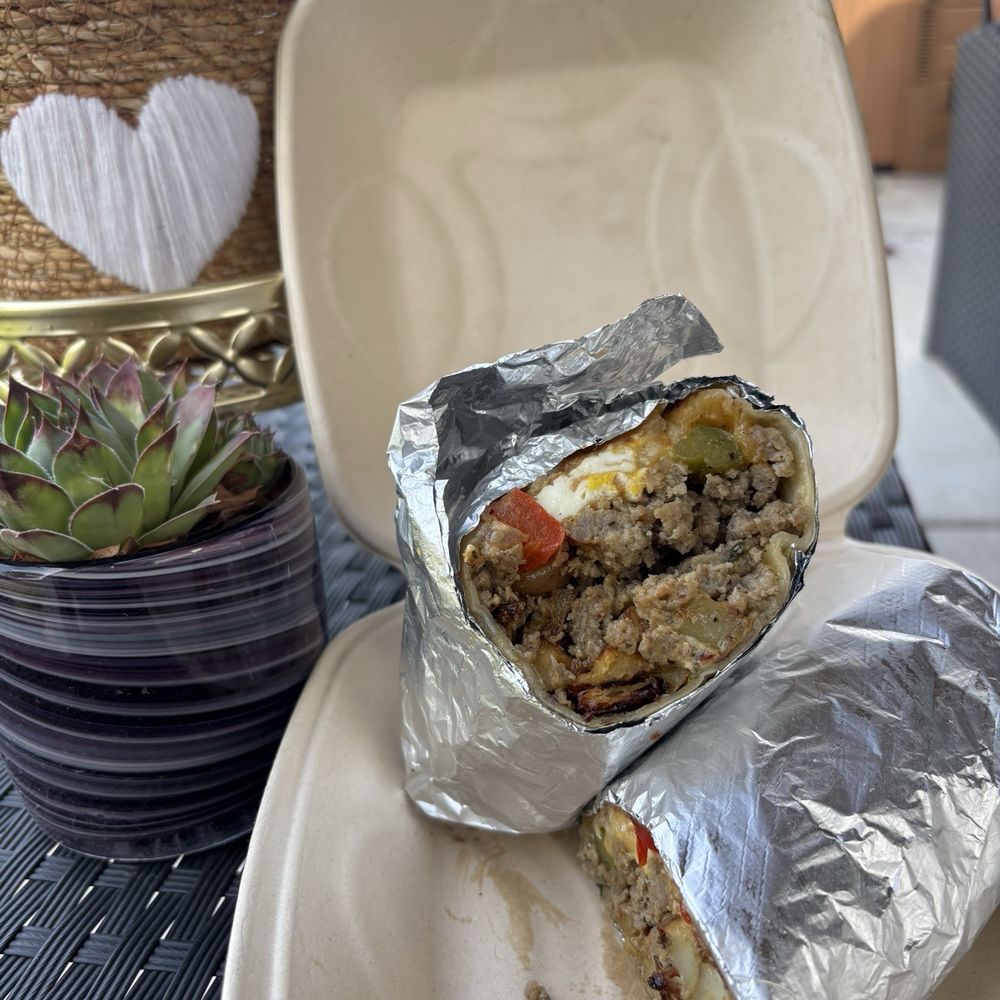 Sausage burrito (made at time of order).