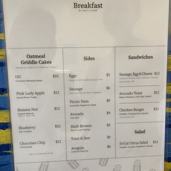 Breakfast By Salt’s Cure - Menu - Breakfast & Brunch Near Me - Santa Monica, California