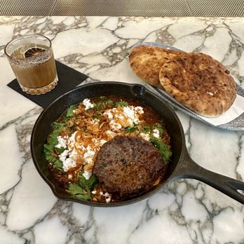 K'Far - Shakshuka with Merguez Sausage and Persian Margarita - Breakfast & Brunch Near Me - Brooklyn, New York K'Far - Shakshuka with Merguez Sausage and Persian Margarita - Breakfast & Brunch Near Me - Brooklyn, New York