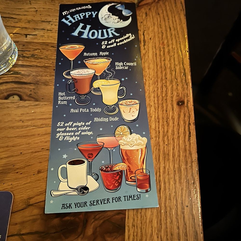 McMenamins Woodshop - Happy hour menu (ask for daily special) - New American Near Me - Bothell, Washington McMenamins Woodshop - Happy hour menu (ask for daily special) - New American Near Me - Bothell, Washington