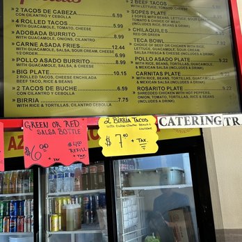 El Azteca Taco Shop - Menu - Mexican Near Me - La Mesa, California