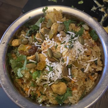 Rangeen Kitchen - Chicken Tawa Rice (G)- very delicious!  Would order again! - Indian Near Me - Laguna Niguel, California