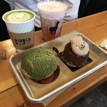 Bibble & Sip - Matcha Jasmine Latte, Berry Rosewater, Matcha Cream Puff, Mango Chocolate Cake - Coffee & Tea Near Me - New York, New York