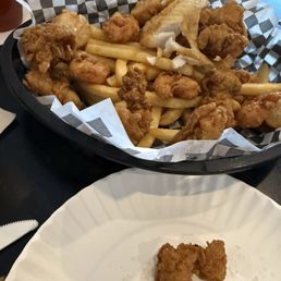 Seafood platter w a few missing piece's
