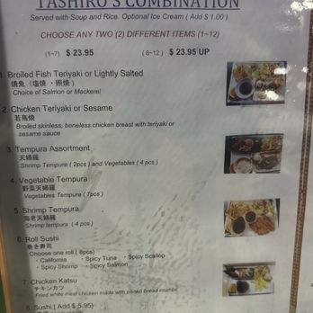 Tashiro Restaurants - Menu - Sushi Bars Near Me - Rancho Palos Verdes, California
