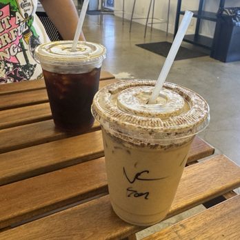 Ground Up Coffee - Iced Vanilla Cinnamon Latte w/ banana and whole milk; 1 iced cold brew - Coffee & Tea Near Me - Montebello, California Ground Up Coffee - Iced Vanilla Cinnamon Latte w/ banana and whole milk; 1 iced cold brew - Coffee & Tea Near Me - Montebello, California