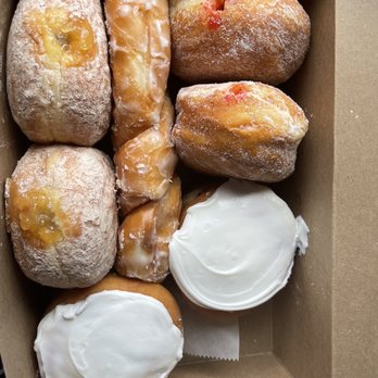 Paula's Donuts - Cinnamon Apple donuts ,vanilla frosted jelly donuts , sugar frosted jelly donuts , bow tie. - Donuts Near Me - Buffalo, New York Paula's Donuts - Cinnamon Apple donuts ,vanilla frosted jelly donuts , sugar frosted jelly donuts , bow tie. - Donuts Near Me - Buffalo, New York
