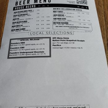 Yard House - Beer Menu - New American Near Me - Irvine, California
