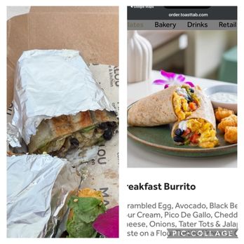 Malou Coffee - Breakfast burrito ( their picture vs reality ) - Coffee & Tea Near Me - Los Angeles, California Malou Coffee - Breakfast burrito ( their picture vs reality ) - Coffee & Tea Near Me - Los Angeles, California