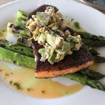 Bluewater Grill - Chipotle blackened swordfish with asparagus instead of dirty rice - Seafood Near Me - Coronado, California