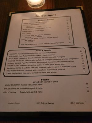 Menu photo 1 Enoteca Sogno Richmond, VA