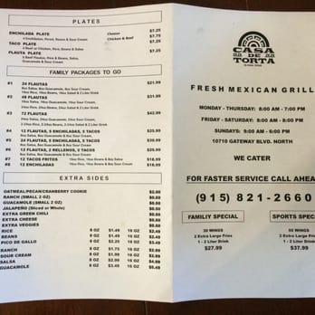 Casa De Torta - Updated menu prices (still amazing!) 5/16. - Mexican Near Me - El Paso, Texas