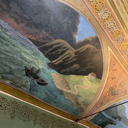 Washington House - Murals on the ceiling in the dance hall.