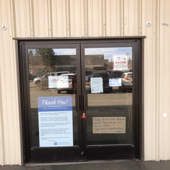 Hospice Thrift Store - Hand written sign posted with "Store opens at 11:00 am on the first" of the month - is this every month? - Thrift Stores Near Me - Truckee, California