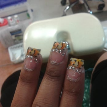 Vip Nails & Lashes - super cute and the cheetah is airbrushed - Nail Salons Near Me - Riverside, California