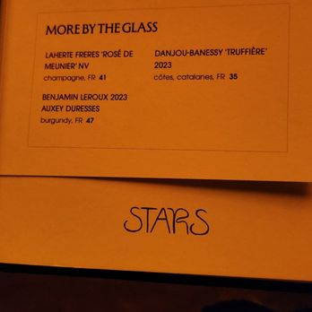 Stars - Menu - Wine Bars Near Me - New York, New York