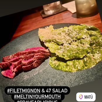 Matu - 7 oz Center Cut Filet - Steakhouses Near Me - Beverly Hills, California