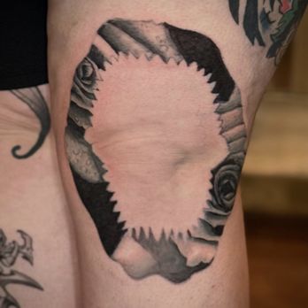 Maez Tattoo - Shark Jaw/Rose tattoo by Maez - Tattoo Near Me - Henderson, Nevada