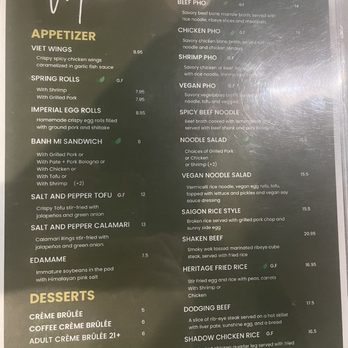 Viet Heritage Cuisine - Menu - Vietnamese Near Me - Countryside, Illinois