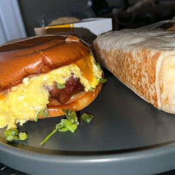 Ahuevo - Bacon, Egg and Cheese on brioche and a huge egg burrito - Breakfast & Brunch Near Me - Chicago, Illinois