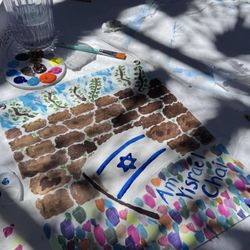 Congregation Beth Yeshurun - Painting in the sukkah