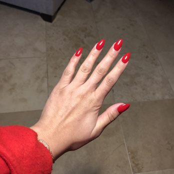 Orchid Nail Spa - Red almond shape nails - Nail Salons Near Me - Las Vegas, Nevada Orchid Nail Spa - Red almond shape nails - Nail Salons Near Me - Las Vegas, Nevada