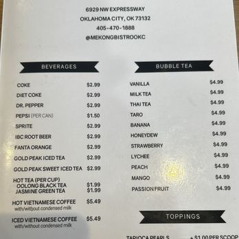Pho’s Mekong Bistro - Drinks - Vietnamese Near Me - Oklahoma City, Oklahoma Pho’s Mekong Bistro - Drinks - Vietnamese Near Me - Oklahoma City, Oklahoma