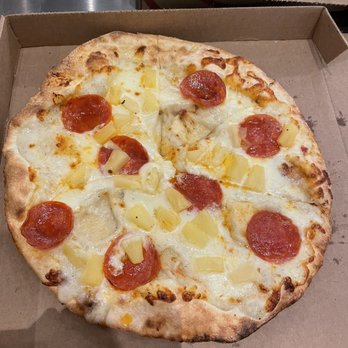 MOD Pizza - Mod sized pepperoni and pineapple pizza with white sauce - Fast Food Near Me - Pembroke Pines, Florida MOD Pizza - Mod sized pepperoni and pineapple pizza with white sauce - Fast Food Near Me - Pembroke Pines, Florida