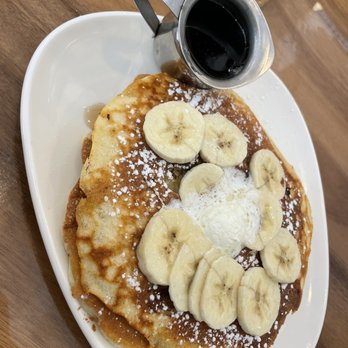 Mornings Breakfast & Brunch - Side of Pancakes with Bananas - Breakfast & Brunch Near Me - Indianapolis, Indiana Mornings Breakfast & Brunch - Side of Pancakes with Bananas - Breakfast & Brunch Near Me - Indianapolis, Indiana