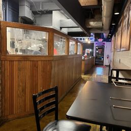 Interior; limited seating inside and it's nice for groups Interior; limited seating inside and it's nice for groups
