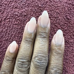 Tom's natural almond shape full set. I get this every time and get lots of compliments.