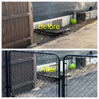 Evans Exteriors - Chain link gate before and after - Pressure Washers Near Me Evans Exteriors - Chain link gate before and after - Pressure Washers Near Me