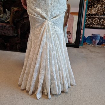 Tatyana's Wedding Alterations - Look at this beautiful bustle she gave me! - Sewing & Alterations Near Me - Portland, Oregon