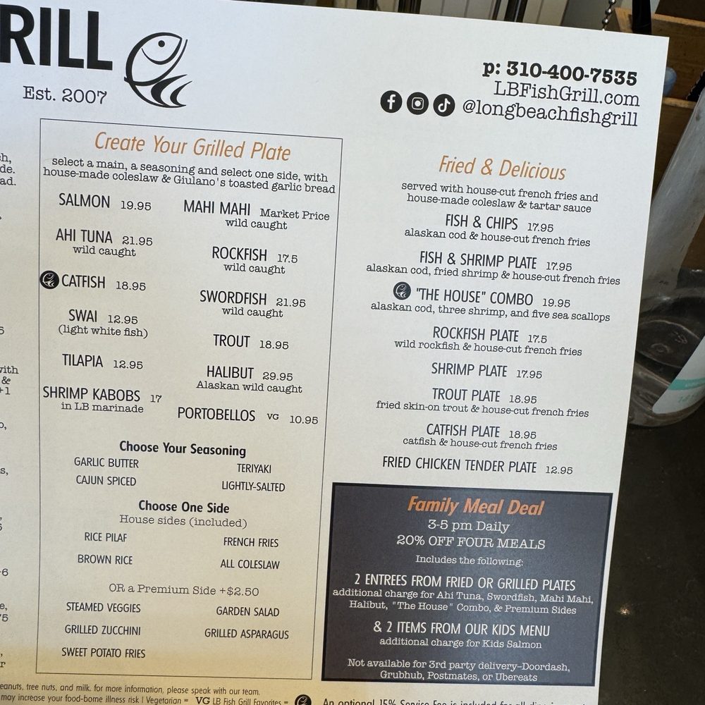 Long Beach Fish Grill - Menu 2025 - Seafood Near Me - Torrance, California Long Beach Fish Grill - Menu 2025 - Seafood Near Me - Torrance, California