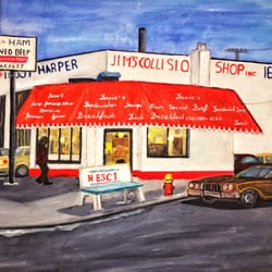 Louie's Ham & Corned Beef Shop - This is a painting of what Louie's used to look like :)