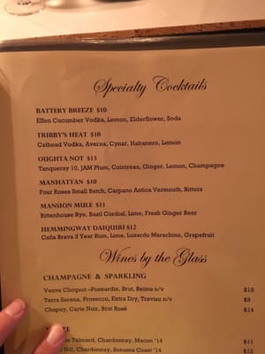 Menu photo 7 Circa 1886 Restaurant Charleston, SC