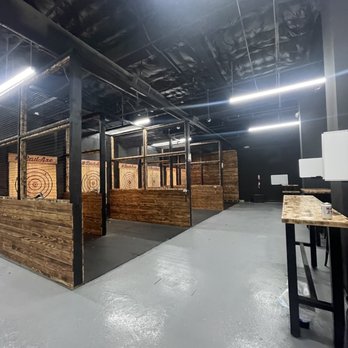 Bad Axe Throwing Long Beach - Axe area one side of the wall!! - Axe Throwing Near Me - Long Beach, California