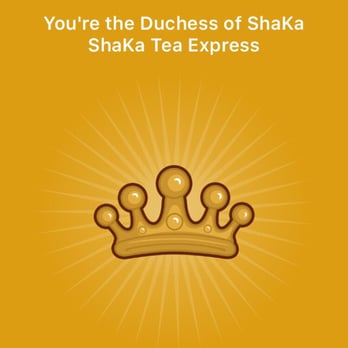 Shaka Shaka Tea Express - Let's see how long this crown will last.... ;-) - Bubble Tea Near Me - Honolulu, Hawaii