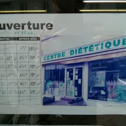 Centre Diététique - Horaires d'ouverture