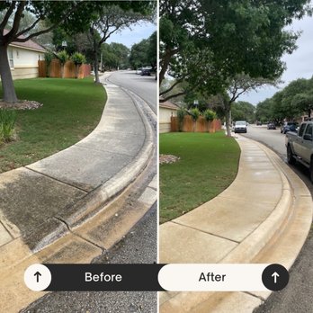 Signature Pressure Washing - Sidewalk pressure washing service algae & grime removal, corner house with huge sidewalk, looks like new again - Pressure Washers Near Me Signature Pressure Washing - Sidewalk pressure washing service algae & grime removal, corner house with huge sidewalk, looks like new again - Pressure Washers Near Me