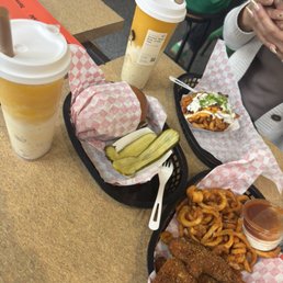 SPICY FRIED CHICKEN SANDWICH TENDERS AND FRIES LOADED FRIES SPICY FRIED CHICKEN SANDWICH TENDERS AND FRIES LOADED FRIES